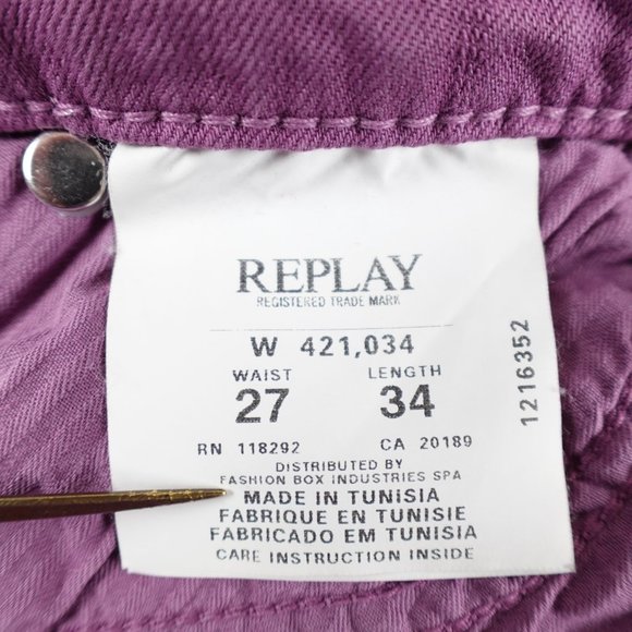 Replay Teena Flare Jeans Women's 27x34 Low Rise Stretch Denim - Picture 4 of 14